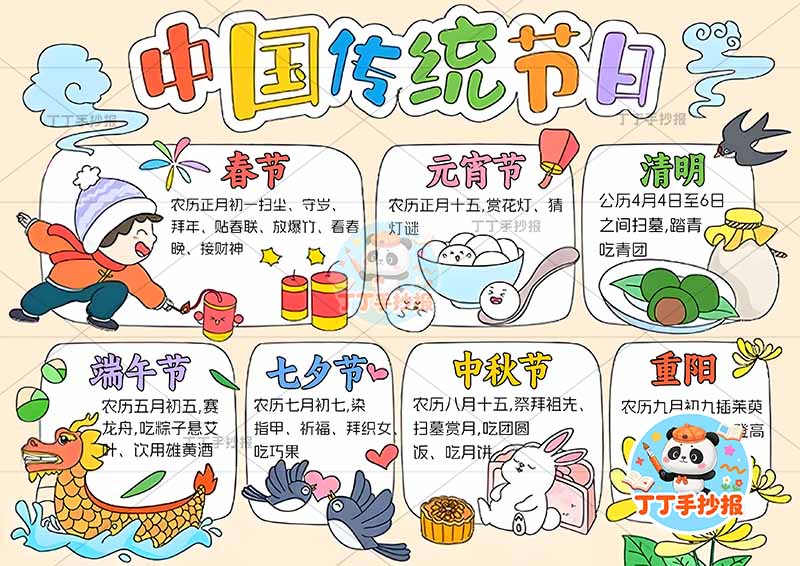 中国传统节日手抄报7节日创意