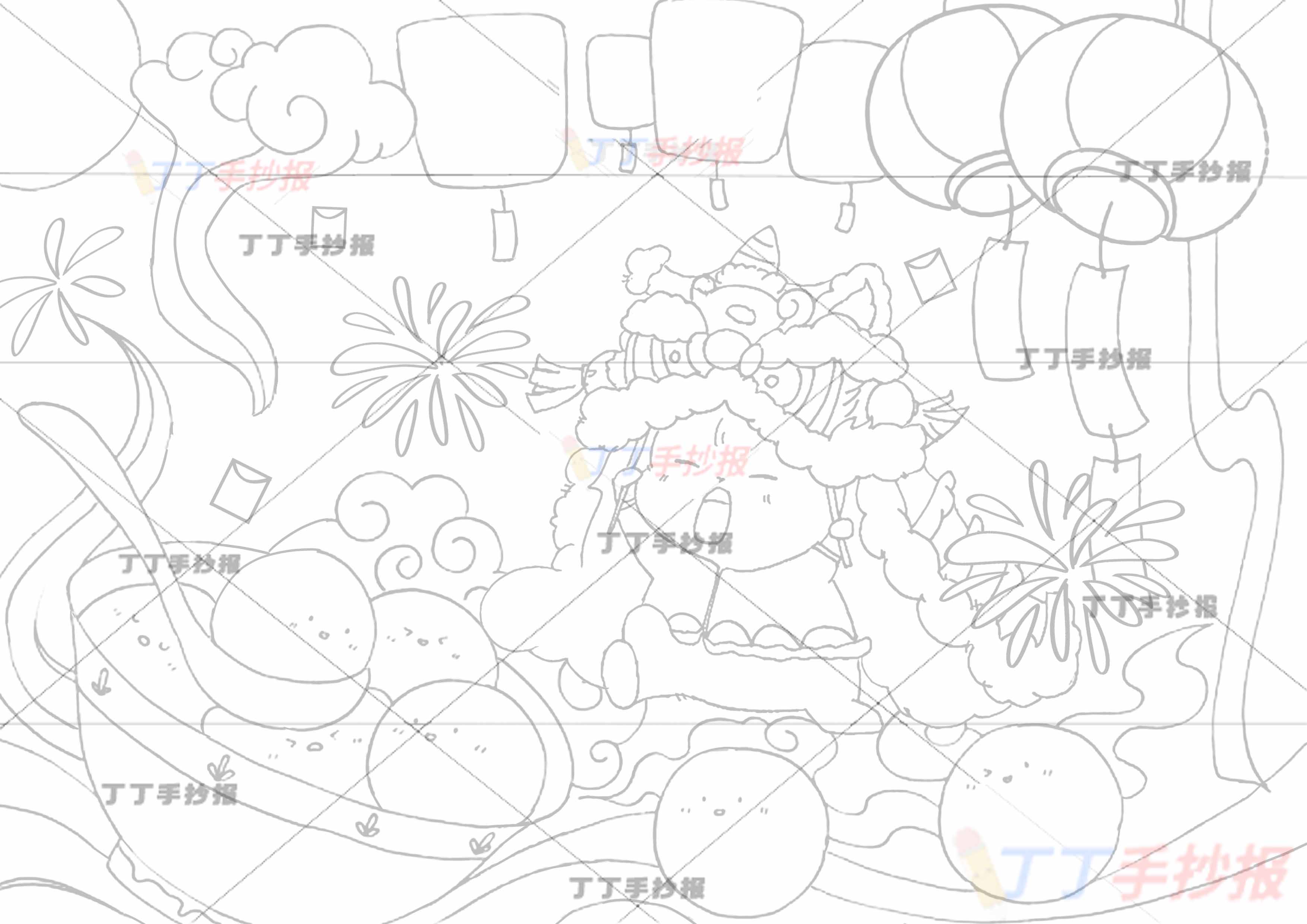 简单又漂亮的元宵儿童画汤圆碗
