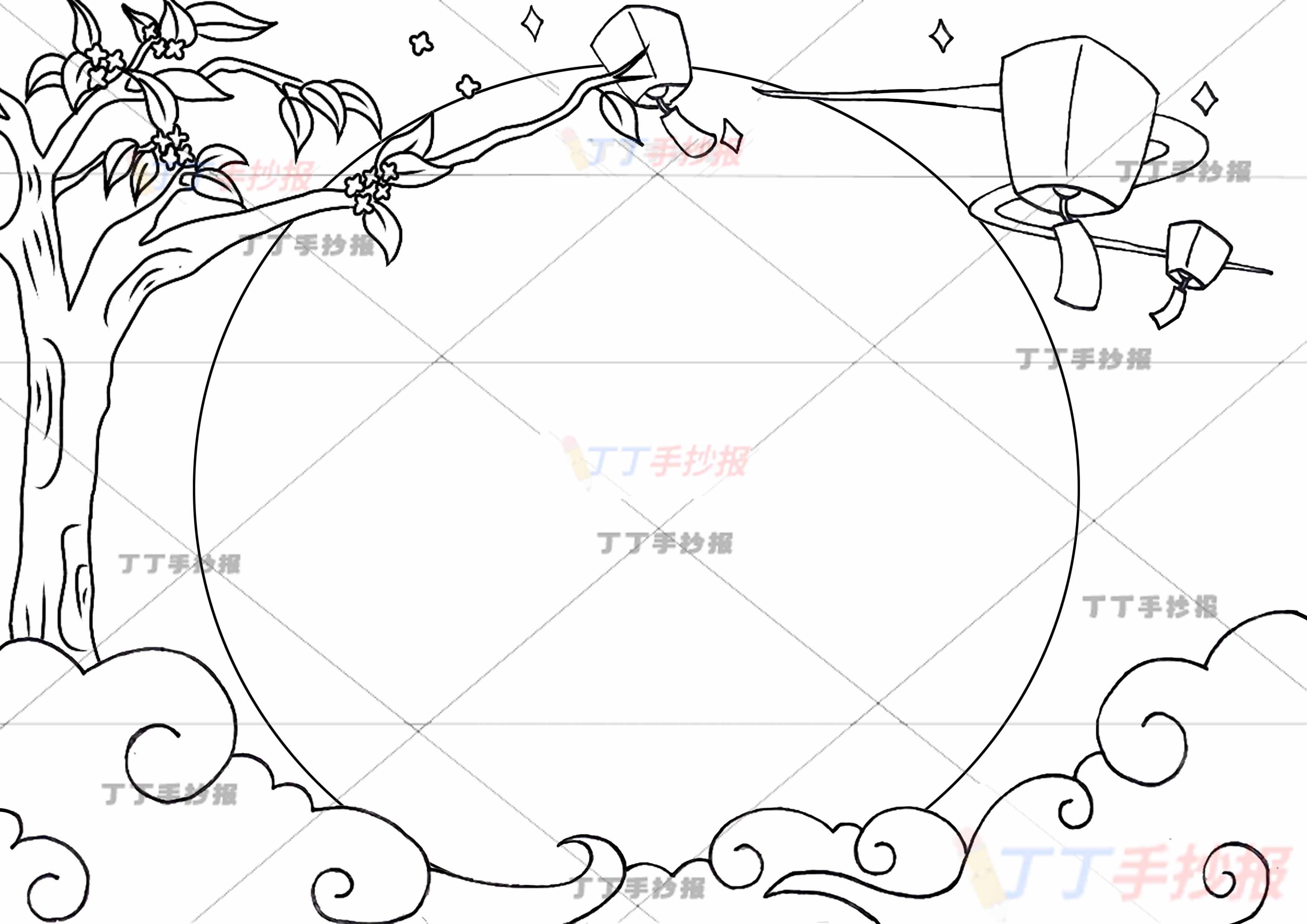 中秋古诗配画苏轼中秋月大月亮