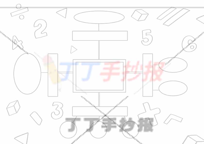万能通用手抄报模板-数学思维导图