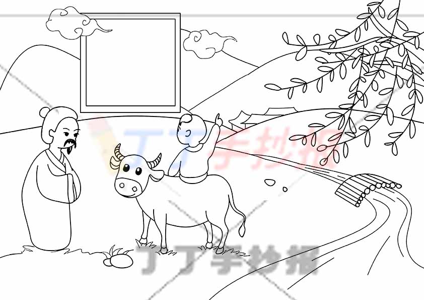 清明节古诗配画杜牧清明古诗配图右上柳枝