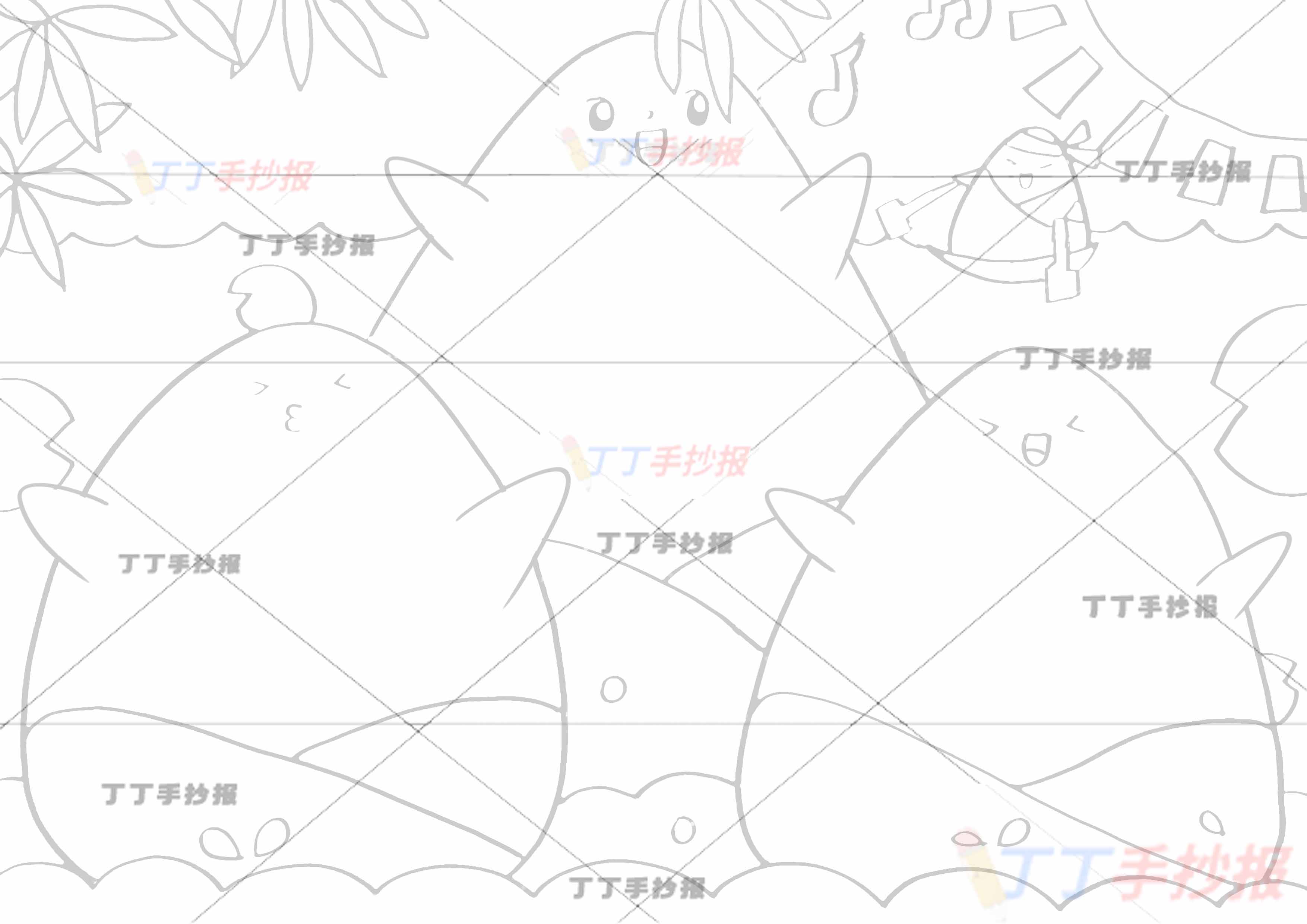 端午节儿童画幼儿园简单三个可爱粽子