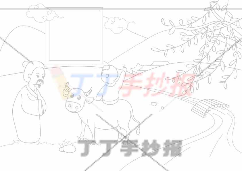 清明节古诗配画杜牧清明古诗配图右上柳枝
