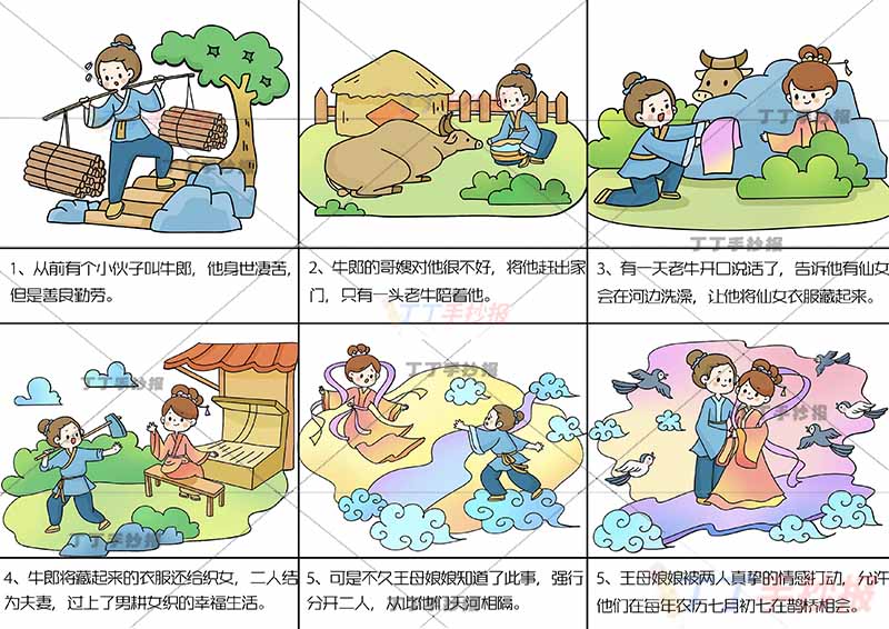 牛郎织女连环画6边框字多