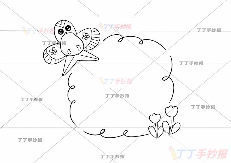 一年级童谣儿歌读书卡风筝飘左上风筝