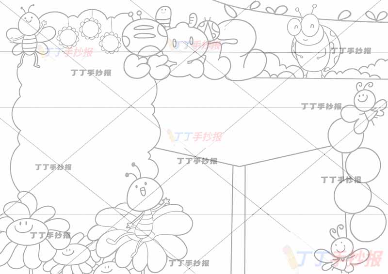 昆虫记手抄报花朵蜜蜂