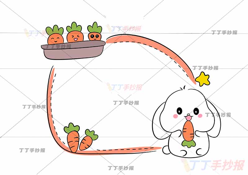 一年级童谣儿歌读书卡小白兔右下兔子