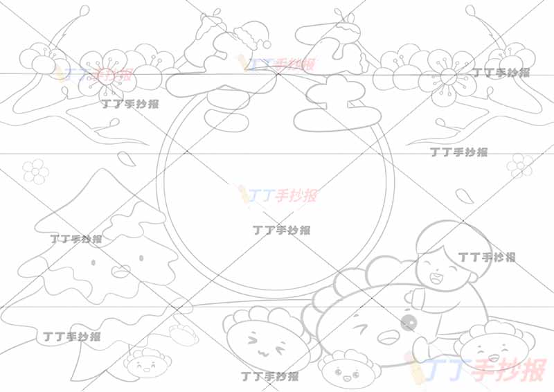 二十四节气冬至手抄报男孩抱饺子