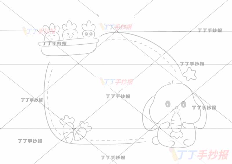 一年级童谣儿歌读书卡小白兔右下兔子