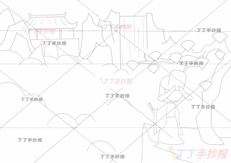 凉州词其一诗配画右侧诗人王之涣五年级古诗配画