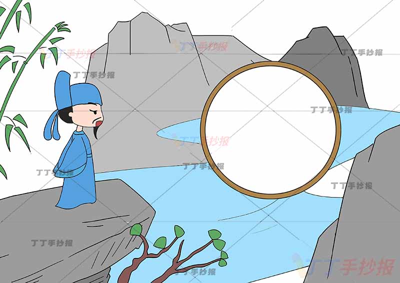 风诗配画李峤一年级古诗配画左侧诗人