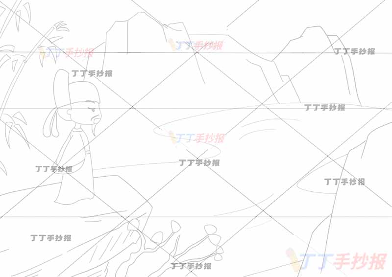 风诗配画李峤一年级古诗配画左侧诗人