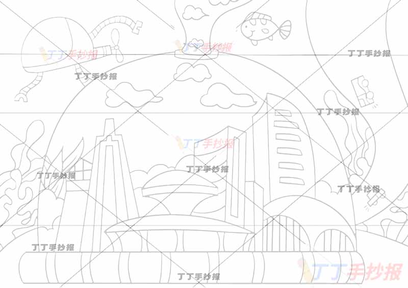 科幻画科技太空舱未来城市地球
