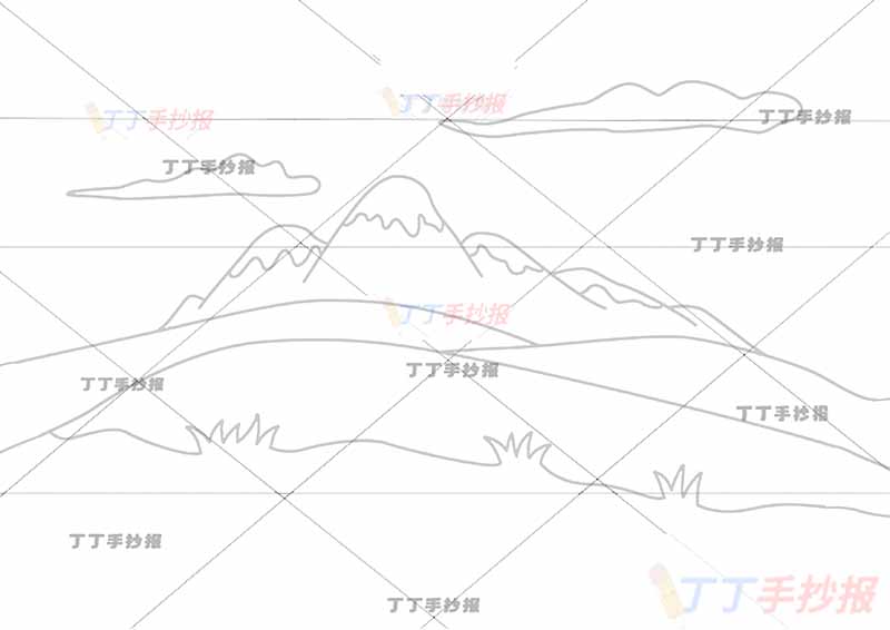 江雪诗配画简单柳宗元二年级上册古诗配画