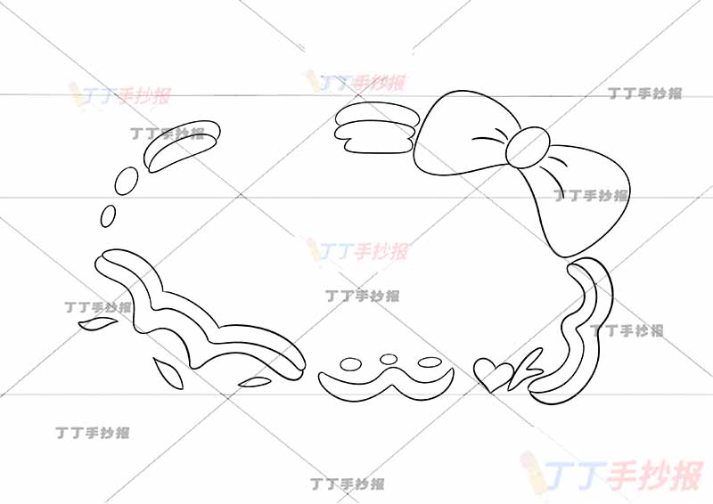 名字设计姓名卡简单通用右上蝴蝶结【可改名字可定制】