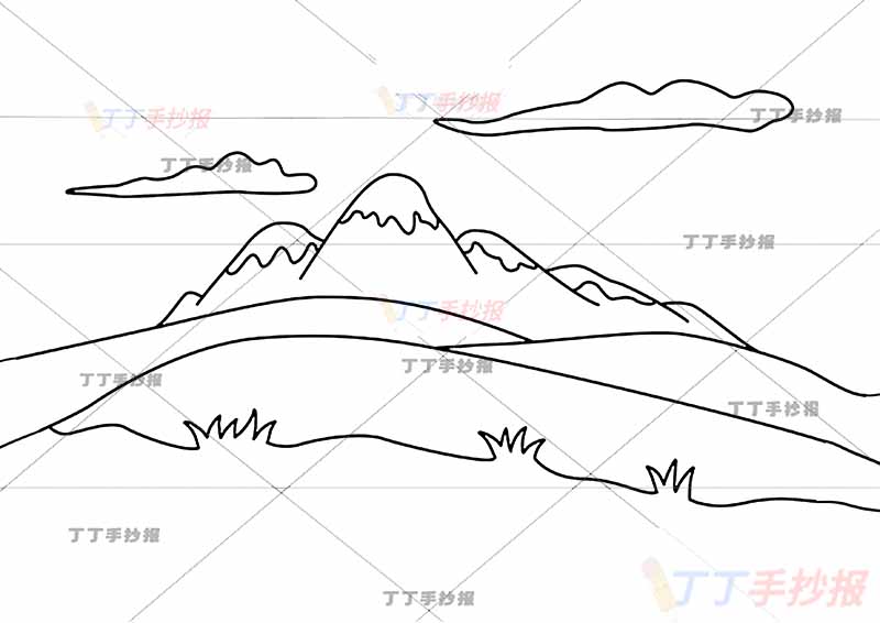 江雪诗配画简单柳宗元二年级上册古诗配画