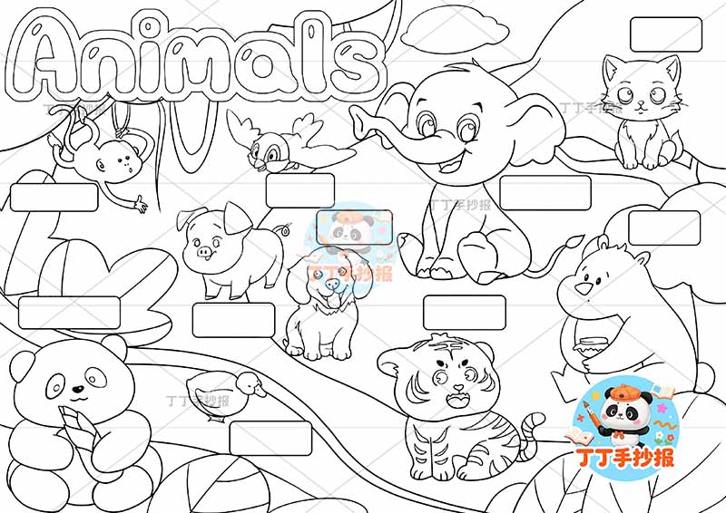 动物英语动物园英语创意漂亮