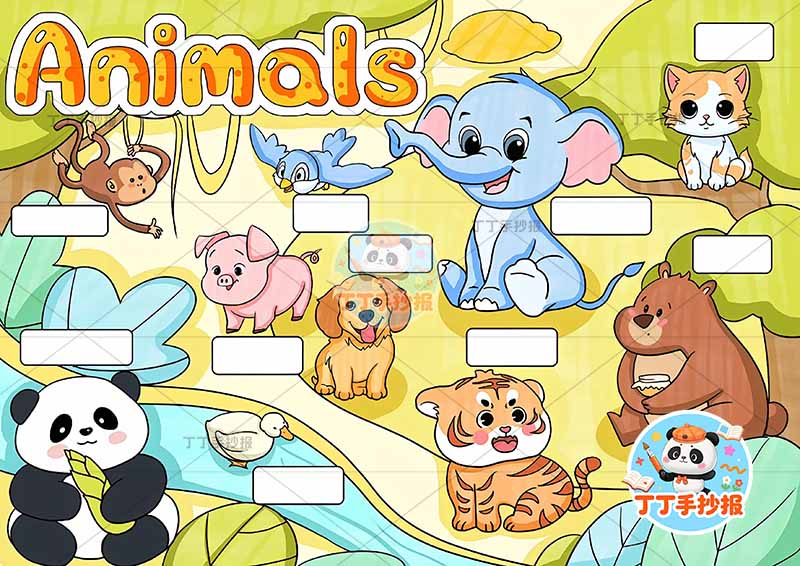 动物英语动物园英语创意漂亮