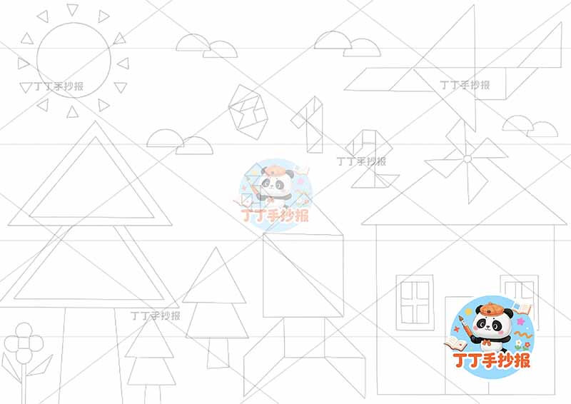 七巧板儿童画多样式