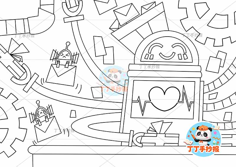 科技科幻画机器人右侧