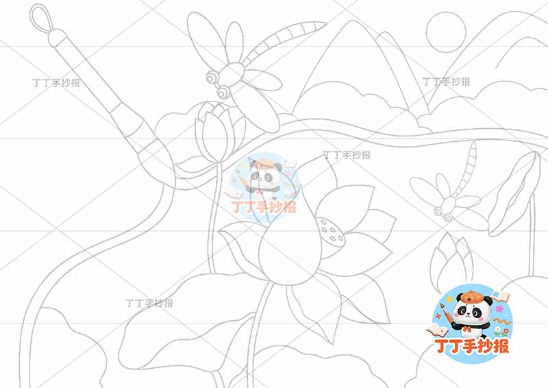 一年级古诗小池诗配画蜻蜓2漂亮杨万里