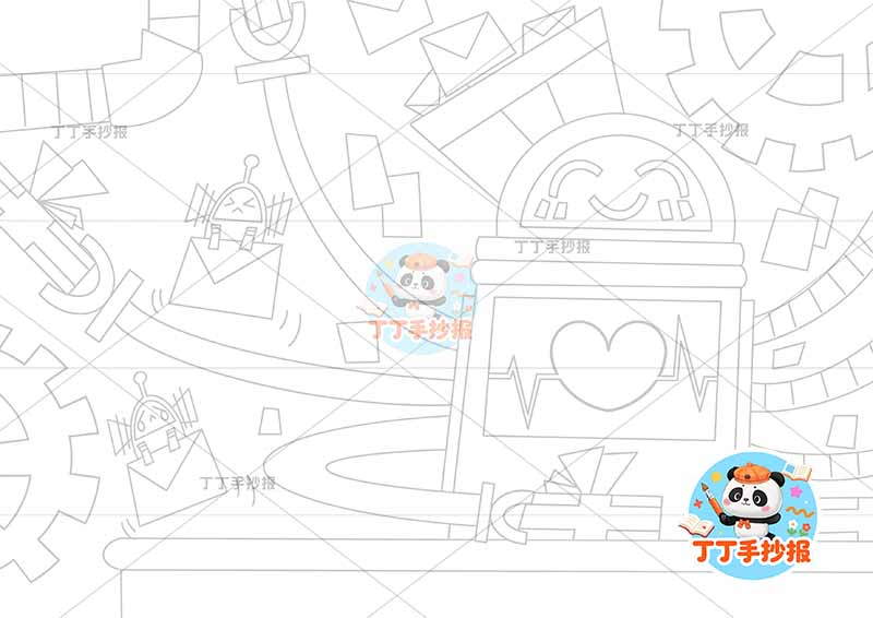 科技科幻画机器人右侧