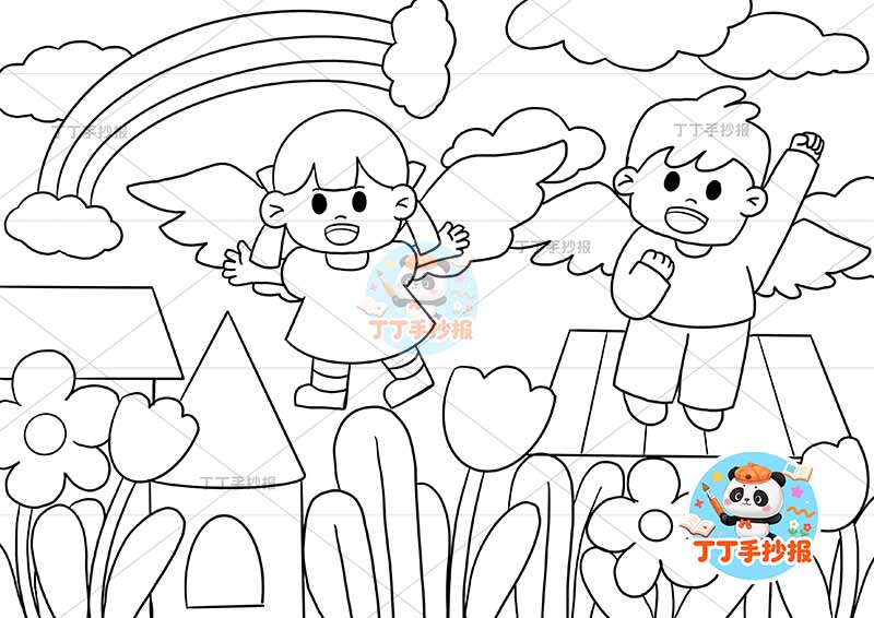 我的梦想儿童画理想男女